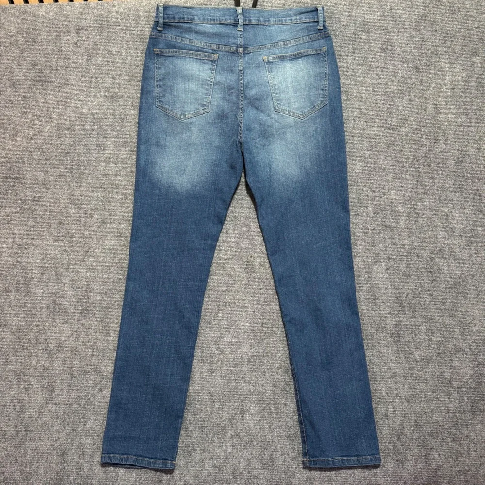 Banana Republic Mens Travel Jean 34x32 Slim Fit Fade Blue Denim Washwell Stretch